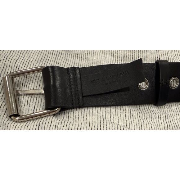 1017 ALYX 9SM Eyelet Leather Belt (Black, S/M) - Picture 3 of 5